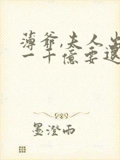 薄爷,夫人出价一千亿要退婚txt