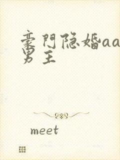 豪门隐婚aa制男主