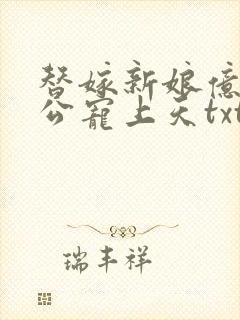 替嫁新娘亿万老公宠上天txt下载全本