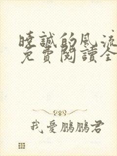 晓诚的风流人生免费阅读全文小说下