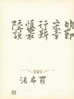 陆慎行宋明伊小说最新章节免费阅读
