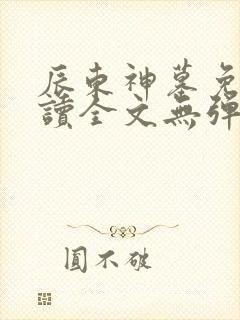 辰东神墓免费阅读全文无弹窗