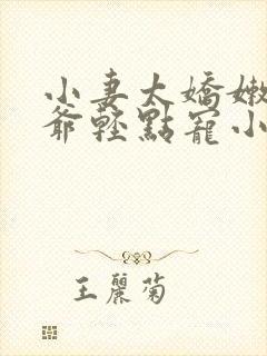 小妻太娇嫩,枭爷轻点宠小说免费看封面