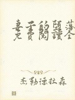 妻子的堕落小说免费阅读全文