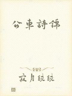 公车诗锦封面