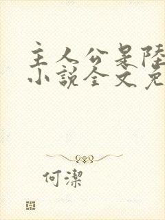 主人公是陆鸣的小说全文免费阅读