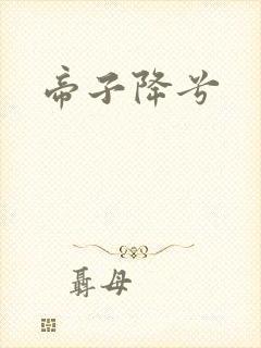 帝子降兮封面