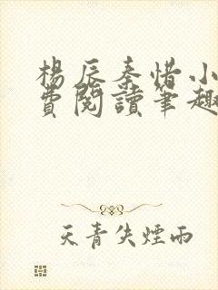 杨辰秦惜小说免费阅读笔趣阁全文