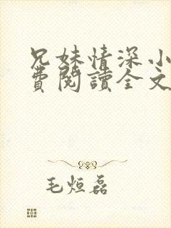 兄妹情深小说免费阅读全文最新章节封面
