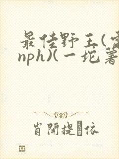 最佳野王(电竞nph)(一坨薯饼)_无拼音封面