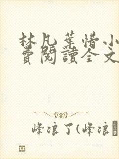 林凡叶惜小说免费阅读全文无弹窗