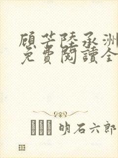 顾芒陆承洲小说免费阅读全文免费阅读下载