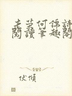 老荣何锦诗全文阅读笔趣阁封面