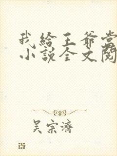 我给王爷当奶娘小说全文阅读