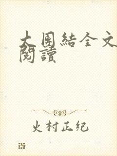 大团结全文免费阅读封面
