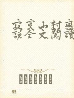 寂寞山村恋上小说全文阅读封面