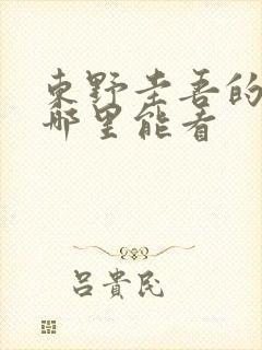 东野圭吾的秘密哪里能看