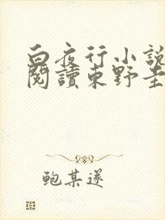 白夜行小说在线阅读东野圭吾
