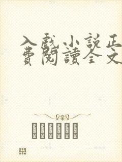 入戏小说正版免费阅读全文无弹窗封面