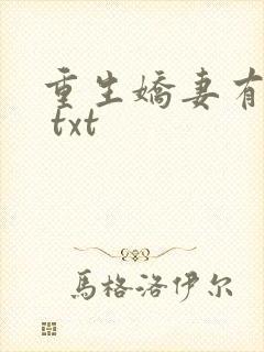 重生娇妻有点甜 txt