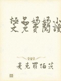 极品妈妈小说全文免费阅读