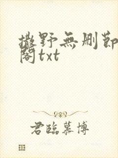撒野无删节笔趣阁txt