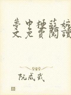 梦中梗苏婉荌全文免费阅读笔趣阁