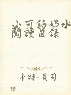 小可的奶水全文阅读目录封面