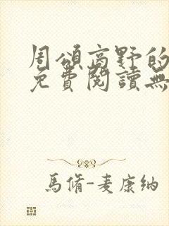 周颂商野的小说免费阅读无弹窗