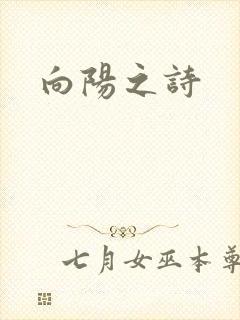 向阳之诗封面