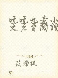 晚晚九意小说全文免费阅读