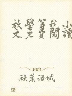 放学等我小说全文免费阅读全文封面
