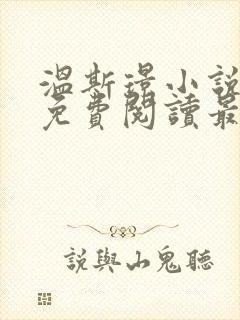 温斯璟小说全文免费阅读最新章节