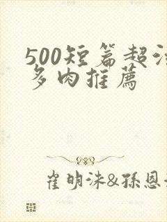 500短篇超污多肉推荐
