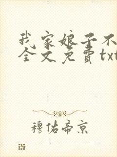 我家娘子不对劲全文免费txt下载封面