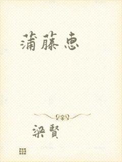 蒲藤惠封面