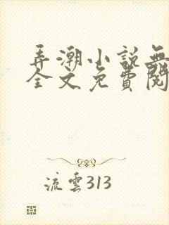 弄潮小说无删减全文免费阅读封面