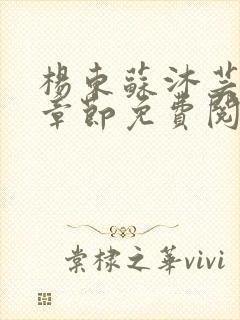 杨东苏沐芸最新章节免费阅读小说封面