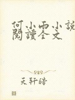 何小雨小说在线阅读全文