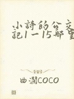 小诗的公交车日记1一15哪里能看