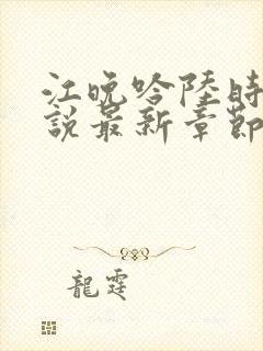 江晚吟陆时今小说最新章节更新时间