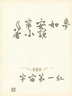 《宁安如梦》原著小说