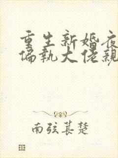 重生新婚夜.被偏执大佬亲疯了封面
