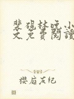 裴砚林晚小说全文免费阅读