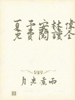 夏予安林伟小说免费阅读全文