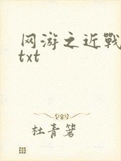 网游之近战法师txt封面