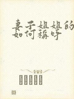 妻子姐姐的丈夫如何称呼