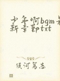 少年啊bgm最新章节txt封面
