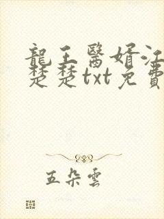 龙王医婿江辰唐楚楚txt免费下载封面