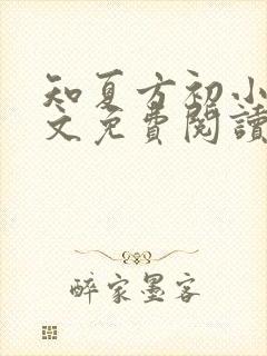 知夏方初小说全文免费阅读最新章节封面
